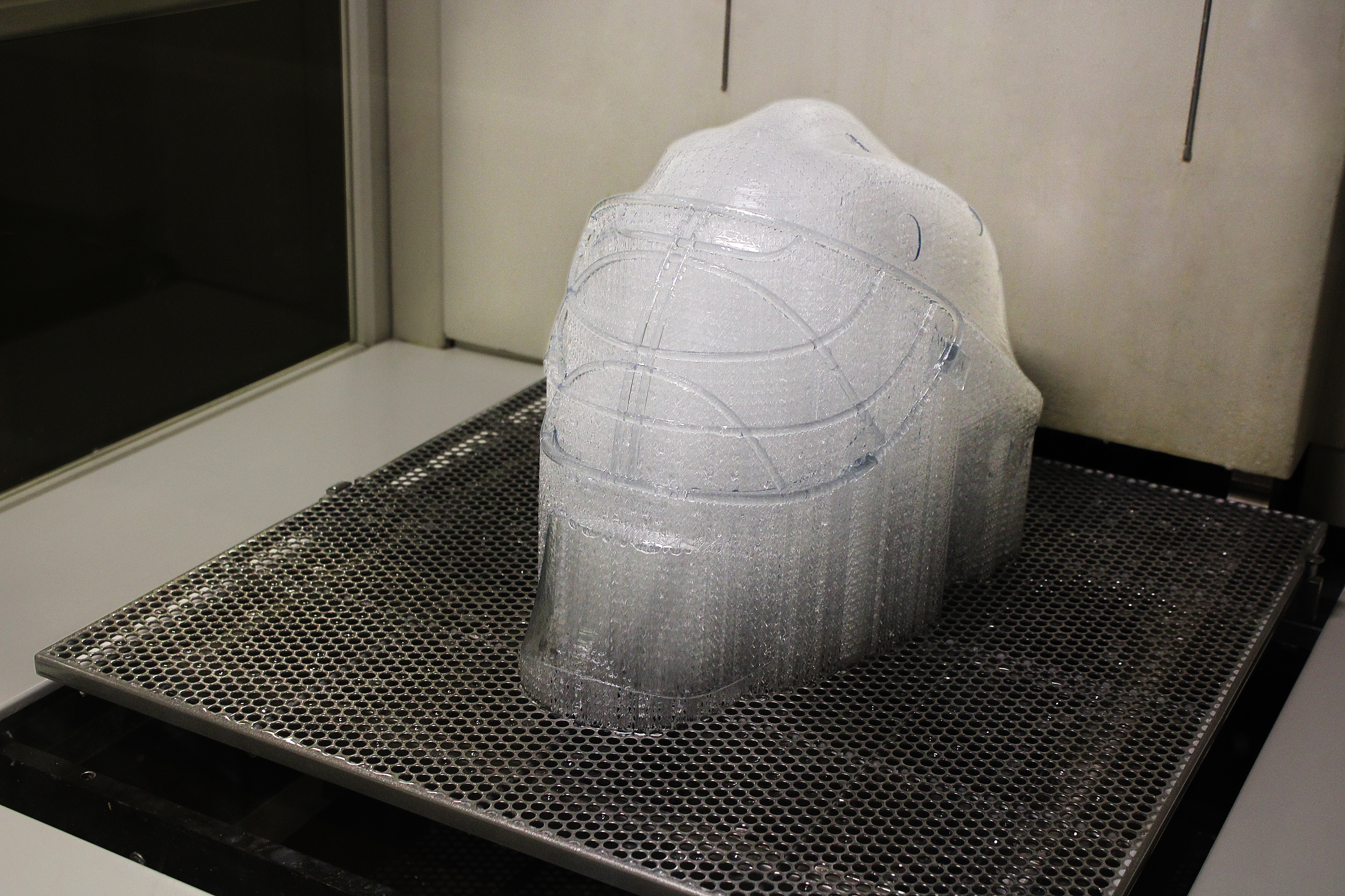 SLA printed goalie helmet
